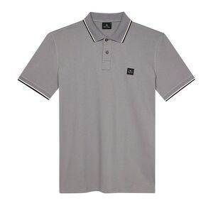 Paul Smith Mens Patch Cotton Logo Polo Shirt / Gray
